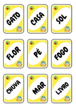 Cartas do Uno Português